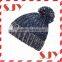Winter Knitting Wool Slouchy Pom Pom Beanie Hat