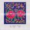 Satin penoy flower fabric Ethnic Embroidery fabric for bags