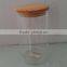 cylinder glass jar with plastic cap oe wooden cap glass jars