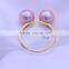 2016 New Double Pearl Ring Designs For Female
