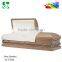 JS-ST260 cheap light brown steel caskets with velvet lining