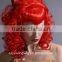 Custom made cospaly wigs, cheap synthetic red hair color witch halloween wigs