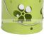 Hanging new green bucket Candle Holder lantern with flowers
