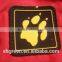 Microfibre basis raised rubber animal foot logo patch