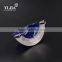 half round style zinc blue color crystal knobs for cabinets