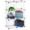 Metal mesh cube storage organizer with Wire frame and PP panel mix-assemble(FH-WL0159)