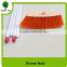 Cleaning tools plastic soft broom brush with wooden broom handles