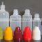Empty LDPE Translucent e Cig Liquid Plastic Dropper Bottle With Long Thin Tip and Childproof Cap