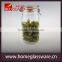 wholesale 500ml clear flip lid food storage jar with swing top