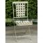 POWERLON Vintage Cream color metal folding table wrought iron outdoor garden furniture PL08-3591