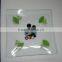 Flow and leaf printing square glass plate