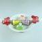 Cheap price ceramic cake stand with plastic handle and feet in stock