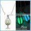 New Arrival Water Drop Glow in the Dark Luminous Necklace Locket Pendant Wholesale