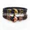 Fashion bracelet men leather bracelet anchor bracelet