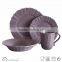 Embossed solid color cheap dinnerware set