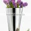 Modern Stainless Steel Metal Large Flower Vases Decoration Flower Tall Vase
