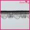 wholesale fashion handmade black tape metal chain trim tassel fringe WTPE-012