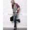 Wholesale cheap price Autumn WOMEN two tone ROUND NECK long sleeve loose winter top blouse