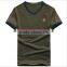 100% Cotton Custom Wholesale Striped Vneck T-shirt Softtextile for Men