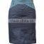 Factory OEM women high fashion plus size contrast color tight fitting knee length mature elagant wrap skirt
