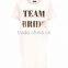 MGOO Customize Pyjamas Pink Metallic Team Bride Nightshirt 100% Cotton Longline Sleepwear Gold Print Logo