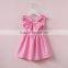 Lovely Baby Summer Clothes Sleeveless Boutique Girl Clothing Baby Girl Pink Cotton Dress