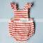 Boutique Summer Newborn Baby Clothes Stripes Cotton Wholesale Backless Girl Romper