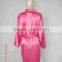 Hot sale!!!Good quality Soft Thin Heated Sexy women Satin Silk Bathrobes