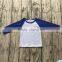 Autumn children's boutique clothes boys and girls sports t shirt kids blank raglan shirts wholesale baby cotton fabric wear