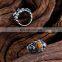 Vintage Silver Rock Men Titanium Ring