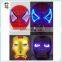 Cartoon Cool Spiderman Ironman Children Face Led Light Masks HPC-0418