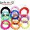Fashion Factory Price Girl's Elastic Transparent Telephone Wire Colorful Hair Band