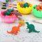 Colorful 3D Dinosaur Eraser Dinosaur egg eraser 3D eraser