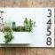 Outdoor Garden Hanging Wall Plaques Planters With Siver or Brass Numbers
