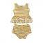 Summer Infant Clothing Sets for Newborn Baby Boys Girls Infant Fashion Casual Clothes Suit Knitted Striped T-shirt+Shorts Suit