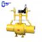 Stainless Steel Body Buried Welded Connection Ball Valve With Yellow Paint
