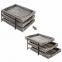Wood Desktop Document Paper Organizer Collapsible Expandable Stacking Trays