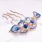 2015 new model FZZ-721 Fashion metal crystal hair fork barrette full diamond
