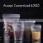 Transparent Zip Lock Stand Up Pouch Clear Water Proof Plastic Packaging Bag For Beans Rice Snack Food