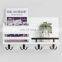 Wooden Key Holder for Wall Decorative Mail Shelf Sorter Organizer Wall Mounted with 5 Hooks for Keys Letters Bills
