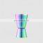 Factory Direct 15/30ml 20/40ML 25/50ML 30/60ML oem plated iridescent  jigger stainless steel