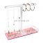 1 Tier Acrylic Bracelet Necklace Holder  Home Decor Acrylic Jewelry Display Stand With Mirror Base