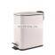 new items 2022 stainless steel square trash bin office slim lid design pedal bin