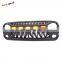 Grill With Metal Mesh With 5 LED Lights For Jeep Wrangler JK