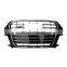 High quality front grill for Audi Q3 center honeycomb silver bumper grille for SQ3 RSQ3 style 2013 2014 2015