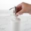 Longan Simple Design White Or Black Dolomite Ceramic Liquid Soap Dispenser Bathroom Pump Liquid Ceramic Perfume Bottle