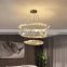 Crystal Living Room Chandelier Modern Minimalist Household Luxury Style Ring Dining Room Bedroom LED Pendant Light