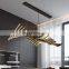High Quality Modern Custom Irregular Aluminum Acrylic White Black Vintage Big Led Chandelier