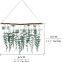 Vegetation Zone Wooden Stick Farmhouse Country Style Artificial Eucalyptus Wall Hanging Decoration