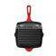 Non stick Cast Iron Frying Pan Enameled Skillet Square Grill pan